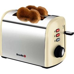 Breville VTT490 Cream Collection 2 Slice Toaster in Cream